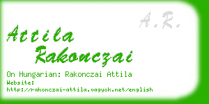 attila rakonczai business card